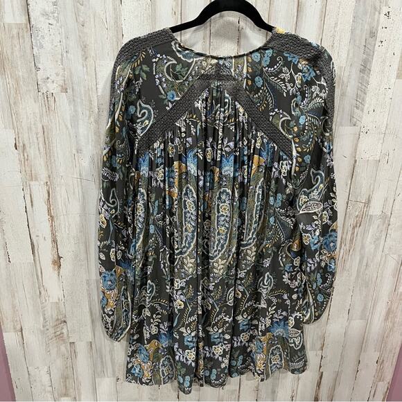 FREE PEOPLE Lace Up Floral Rain Shine Print Mini Dress - Picture 6 of 10
